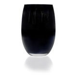 Vaso Bombe X6 Negro Vidrio Color Elegante Sin Tallo