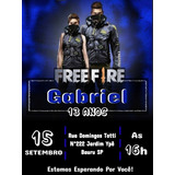 Convite Aniversário - Festa - Criança - Free Fire 02