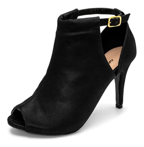 Sandália Feminina Ankle Boot  Fechada Salto Alto Confortável