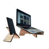 Soporte Atril Notebook + Celular Tablet Porta Base Oficina