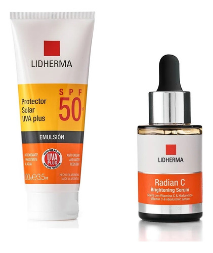 Radian C Serum + Protector Solar Uva Plus Spf 50+ Lidherma