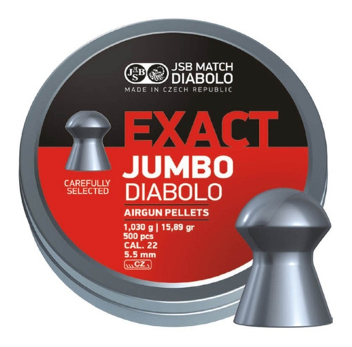 Balines Jsb Exact Jumbo Heavy Calibre 5,5 18,13gr Lata X500