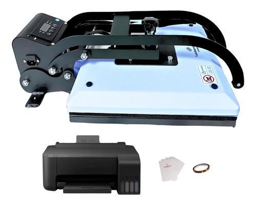Combo Plancha Plana + Impresora Para Sublimar Playeras Vinil
