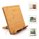Soporte De Partitura Atril Libro Lectura Tablet De Bambú
