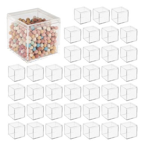 40 Cajas De Acrilico Transparente, Pequenas Cajas Transparen
