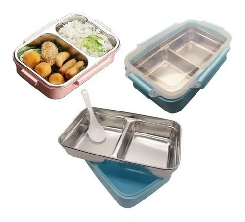 Vianda Lunchera Hermética Acero Inox Tamaño L Belgrano 