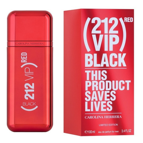 212 Vip Black Red Eau De Parfum 100ml | Original + Amostra