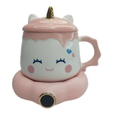 Taza Ceramica Calentador Electrica Portatil Kawaii  Cafe Te 