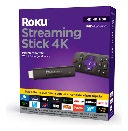 Roku Stick 4k Streaming Tv Hdr Dolby Vision C/control Remoto