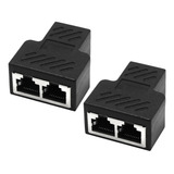 Divisor 2x Rj45, Cable Ethernet, Conector Divisor De Enchufe