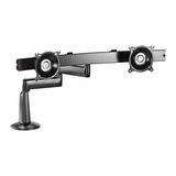 Soporte Monitor Doble Brazo Giratorio - Negro