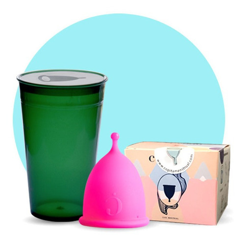 Copa Menstrual Cocoon Talle 1 Fucsia + Vaso Esterilizador 