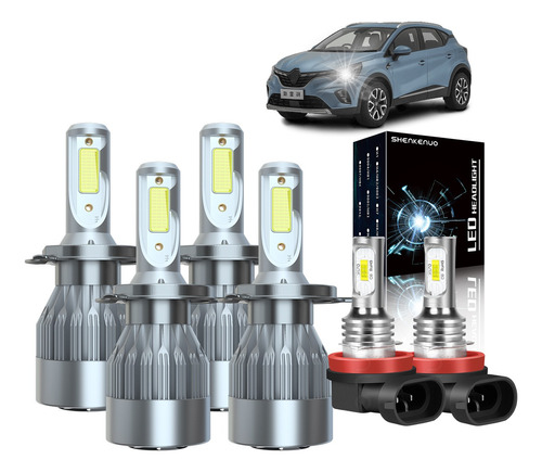 Kit De Focos Led Para Renault Sandero 2010-2017 9003/h4 H11