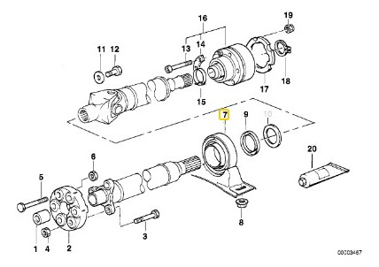 Soporte Cardan Para Bmw Serie 7 E38 730i M60 Foto 2