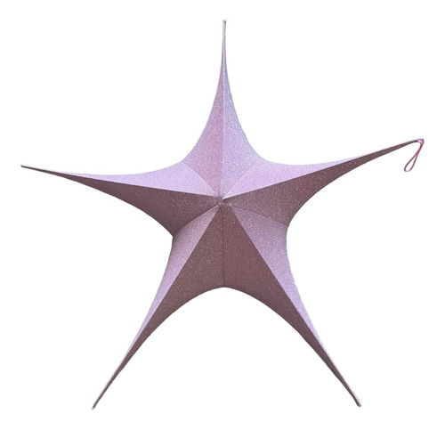 Estrella Rosa Pastel Set De 65 Y 80cm Para Pino Navideño
