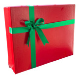 Caja De Lujo Para Regalo Navidad Con Moño  35x28x9 Cm