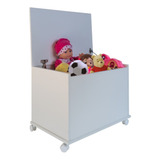 Baú Infantil Porta Brinquedos Organizador Multiuso Branco