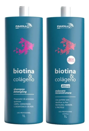  Paiolla Escova Progressiva Sem Formol Biotina Selagem 2x1 L