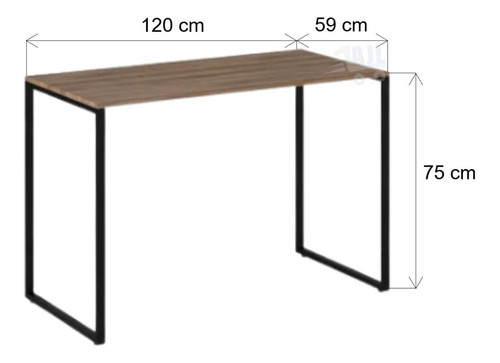 Mesa Com 1 Prateleira  1,20 Home Office Estudo