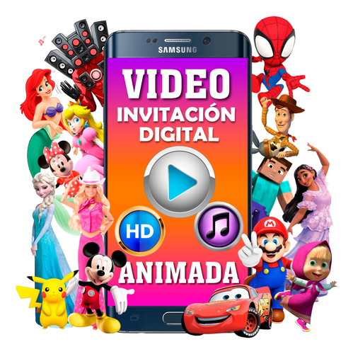 Invitación Digital Video Animada Con Música Entrega Rápida