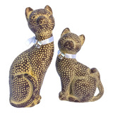 Estatuilla Pareja De Gatitos Con Cascabel Adorno Decoarion