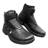 Botas Zapatilla Cuero Moto Protecciones Alpina Trip Cortas C