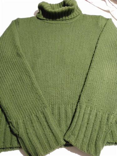 Sweater Cuello Alto Verde Inglés Talle M