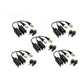 5 Pares Video Balun Camera Cftv + 5 P4 Macho + 5 P4 Fêmea