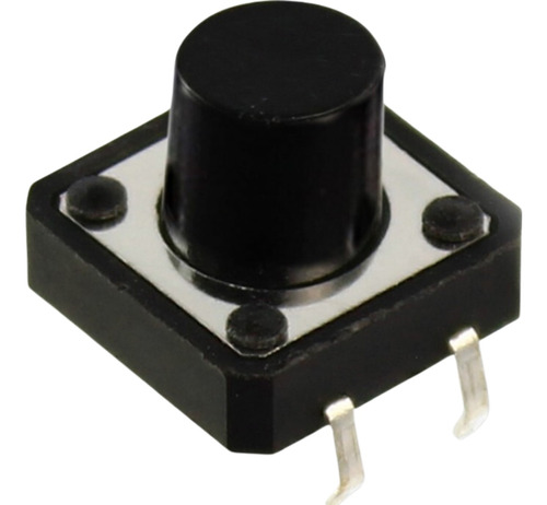 Chave Táctil Push Button Kfc-a06 12x12x8,5mm 4t - 10 Peças