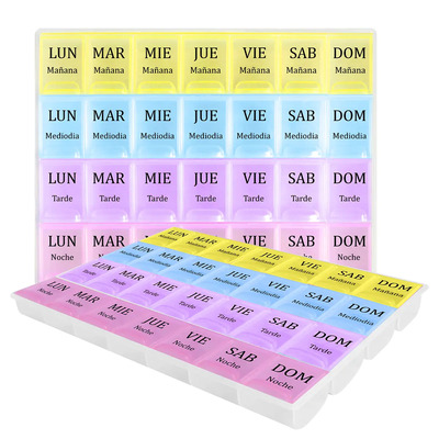 Pastillero Organizador De Pastillas 4 Semanas Con 28 Compartimentos De Colores Slim Company Caja Portátil Para Medicamentos Y Vitaminas Plástico Resistente Ligero Y Fácil De Limpiar | MercadoLibre