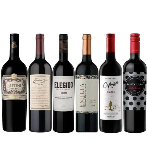 Vino Tinto Rutini Escorihuela Premium Combo X6