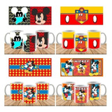 20 Plantillas Sublimación Tazones Mickey Mouse Tazas