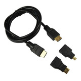 Cable Hdmi 3 En 1 Hdmi+mini Hdmi+micro Hdmi -camaras Y Otros