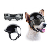 Casco De Moto Con Gafas Para Perros Pequeños Y Medianos