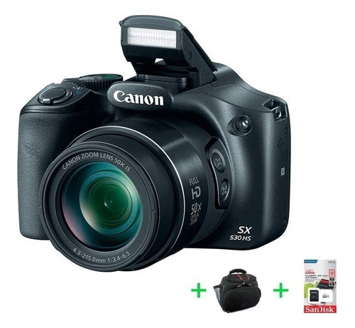 Canon Sx530 Zoom 50x Full Hd Wifi + Bolso + Memoria 32gb C10