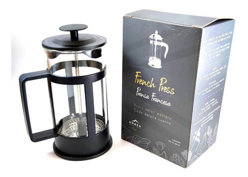 Cafetera Prensa Francesa 350ml Vidrio Borosilicato Amber