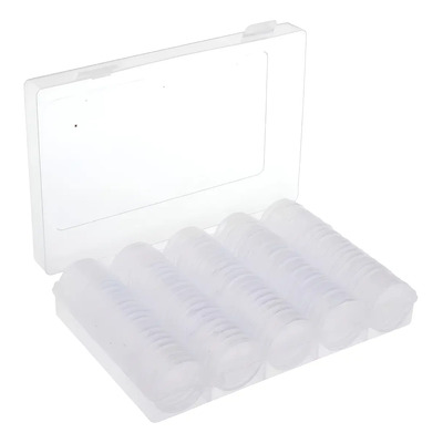 Estuche Para Cápsulas De Monedas De 100 Piezas De 25 Mm Con | Meses sin interés