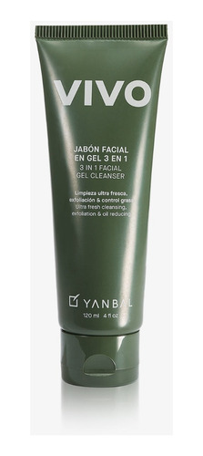 Vivo: Jabón Facial En Gel 3 En 1, Para Hombre 120ml