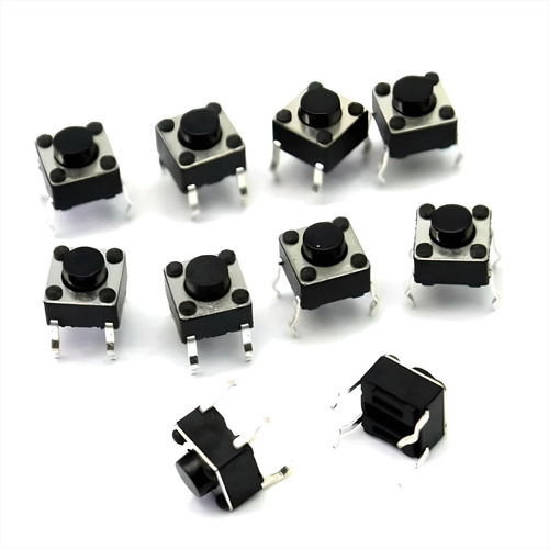 Pack 10 Micro Pulsador Momentáneo, 6x6x6mm, Multiples Usos!