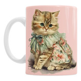 Taza De Ceramica Gatito Alta Costura Gato