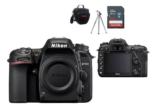 Nikon D7500 Dslr Corpo + Bolsa + Tripé + Cartão 64gb - Nova