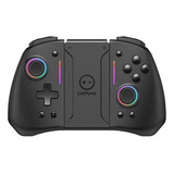 Joycon Pro Negro Con Luz Y Funda Transportadora Nint Switch 