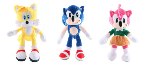Sonic, Shadow, Silver, Knuckles Y Amy Rose Peluches Hermosos
