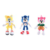 Sonic, Shadow, Silver, Knuckles Y Amy Rose Peluches Hermosos