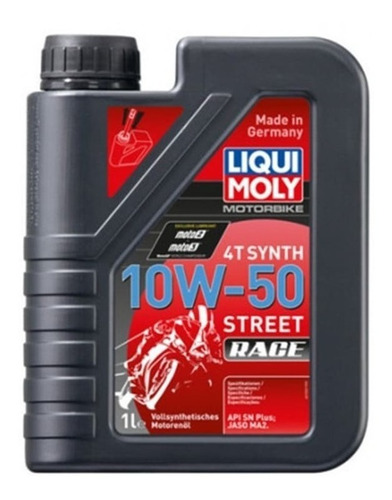 Aceite Liqui Moly 10w50 4t Sintetico Street Race X1lt