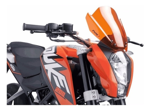 Parabrisa Puig Ktm Duke 200 390 Naranja Humo Negro Motodelta