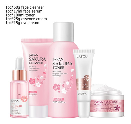 Set De Crema Limpiadora Facial Sakura Skin Essence