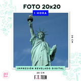 Impresión Revelado Digital 1 Hora Pack 10 Fotos 20x20 Cm