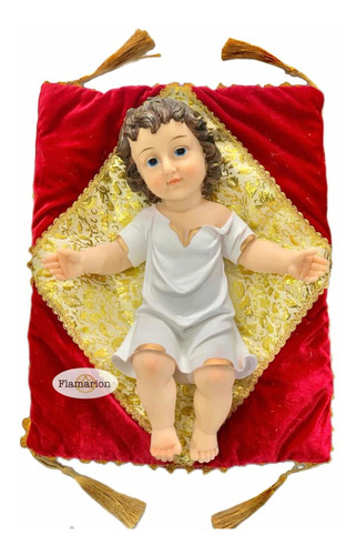 Imagem Menino Jesus Grande Resina 35cm Presepio Natal Lindo