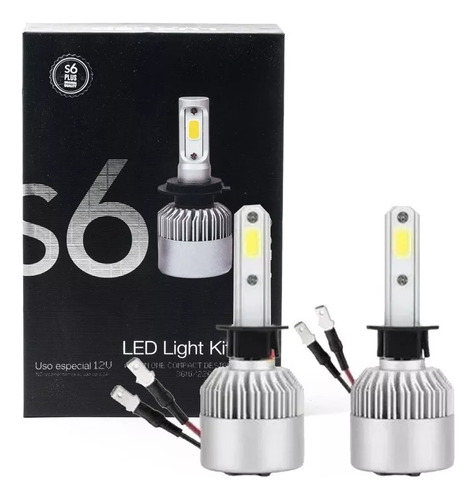 Kit Cree Led S6 Hd H7 H4 H11 H1 9006 H3 44000 Lm Con Cooler